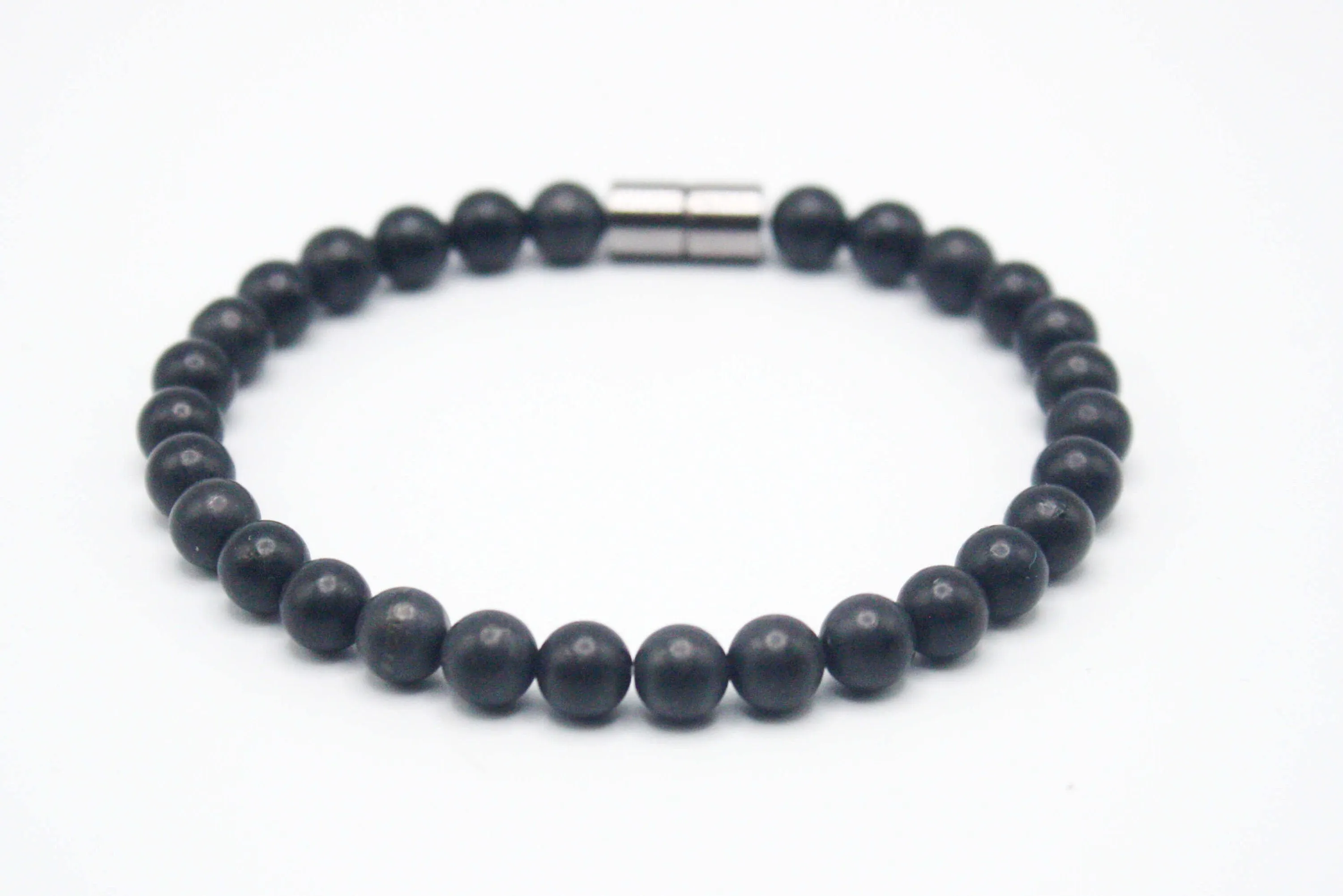 Shungite Bracelet for Men/Women 6mm/8mm/10mm Energy Protection Bracelet Genuine Shungite AAA Grade with Magnetic Clasp