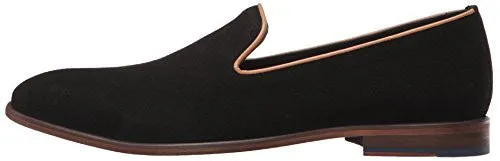 STEVE MADDEN MEN'S TASLYN SLIP-ON LOAFER, BLACK SUEDE, 8 M US