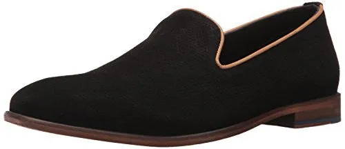 STEVE MADDEN MEN'S TASLYN SLIP-ON LOAFER, BLACK SUEDE, 8 M US