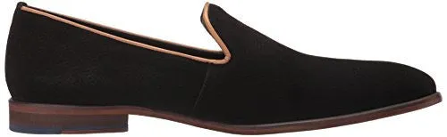 STEVE MADDEN MEN'S TASLYN SLIP-ON LOAFER, BLACK SUEDE, 8 M US