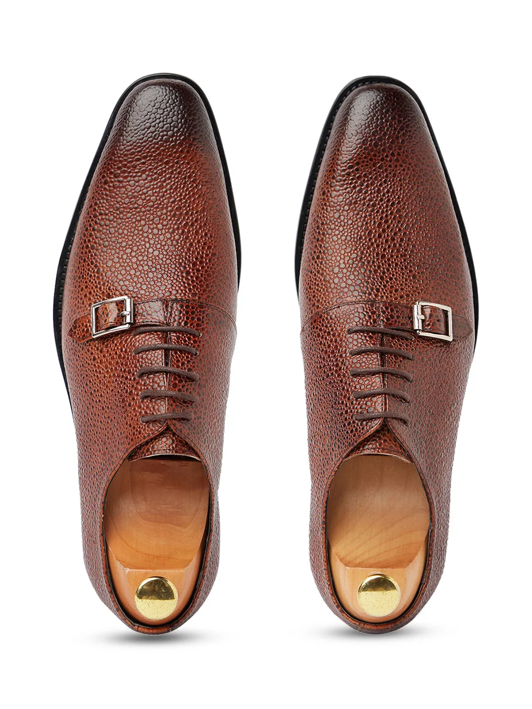 Stingray Leather Oxfords - Brown