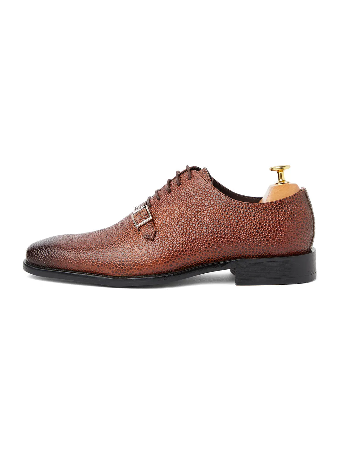 Stingray Leather Oxfords - Brown