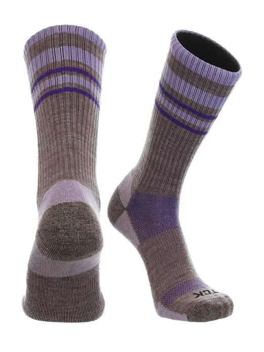 Striped Merino Wool Hiking Crew Sock (WC3177)