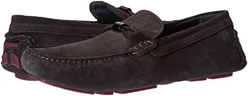 TED BAKER MEN'S CARLSUN 2 SLIP-ON LOAFER, DARK GREY SUEDE, 9 M US