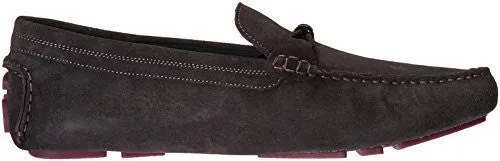 TED BAKER MEN'S CARLSUN 2 SLIP-ON LOAFER, DARK GREY SUEDE, 9 M US