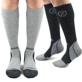 TeeHee Socks Men's Hiker Bamboo Crew Colorblock 2-Pack (51017)