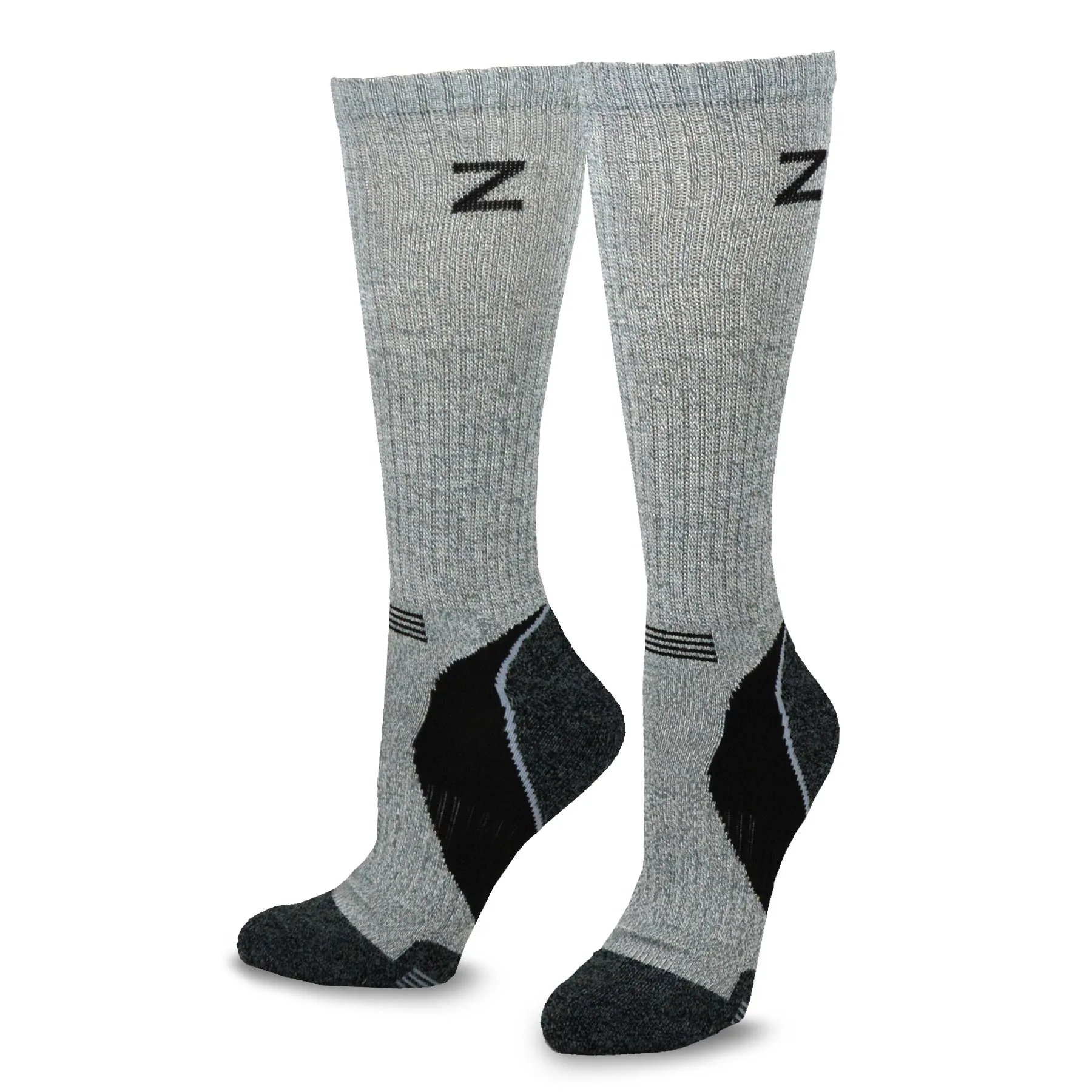 TeeHee Socks Men's Hiker Bamboo Crew Colorblock 2-Pack (51017)