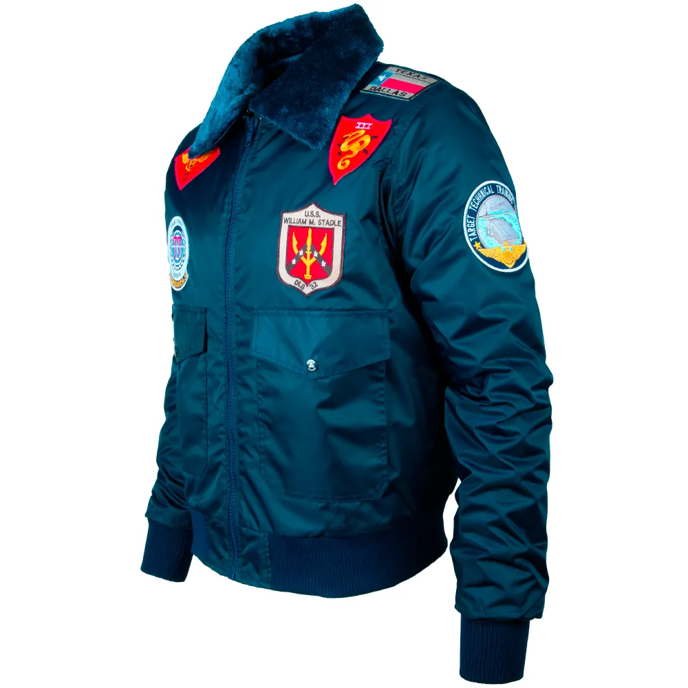 Y2Y9 Men's Aviator Jacket - Navy